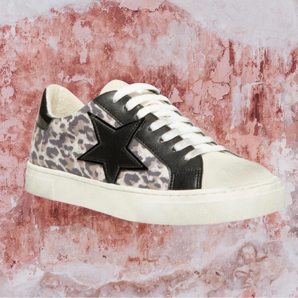 Steve Madden Shoes - Steven By Steve Madden Rubie Leopard Print Star Sneakers
